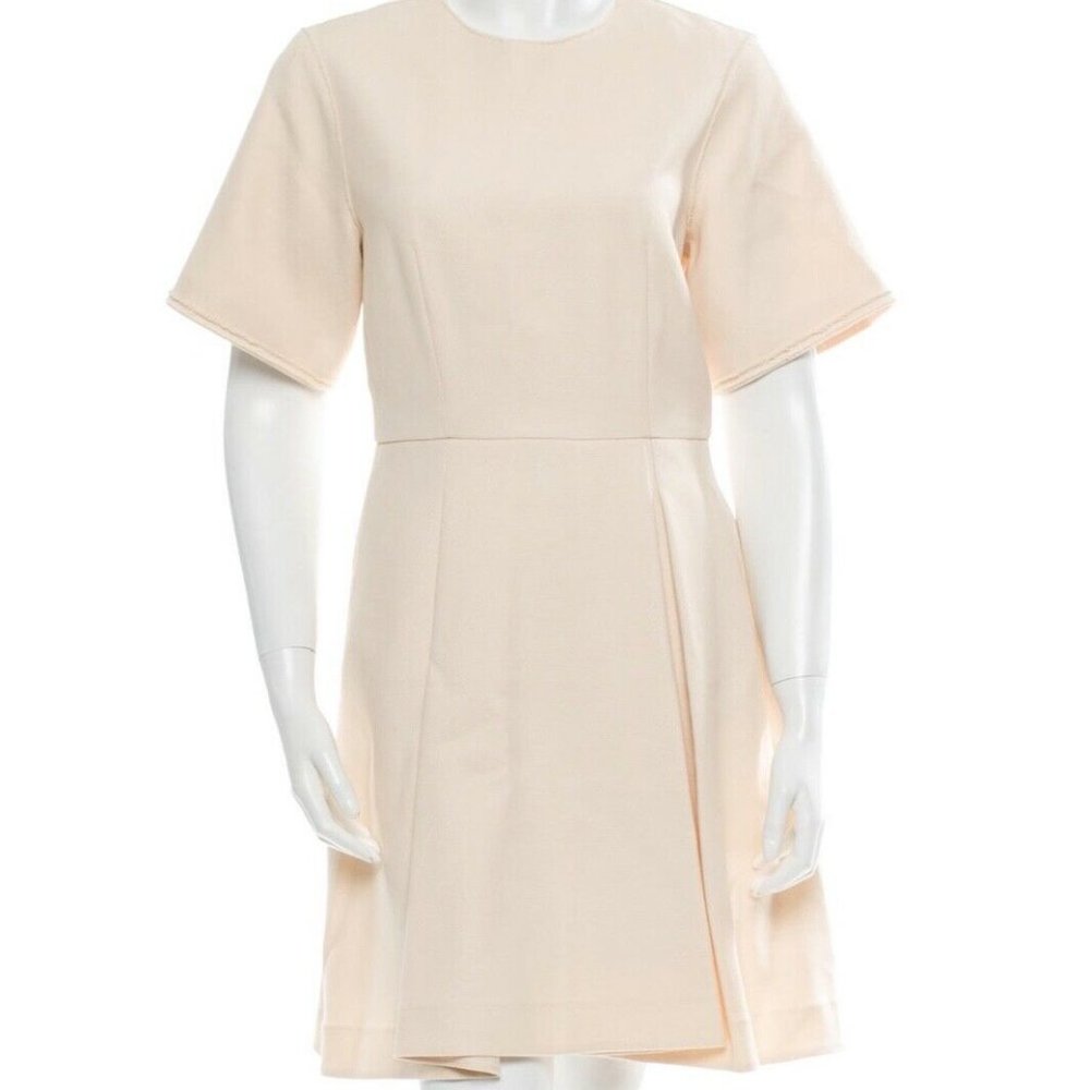 3.1 Phillip Lim Light Pink/Peach Short-Sleeve Silk-Lined Dress Size 4
